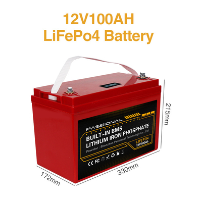 Lithium-Batterie-Satz 12V 100Ah LiFePO4 für Fahrrad des Energie-Speicher-elektrisches Gabelstapler-EV des Roller-E