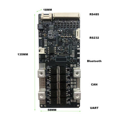 Batterie-Satz BMS RS485 RS232 72V 20S BMS 200A der Batterie-BMS Board 3S-20S
