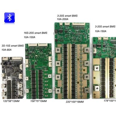 Batterie-Satz BMS RS485 RS232 72V 20S BMS 200A der Batterie-BMS Board 3S-20S